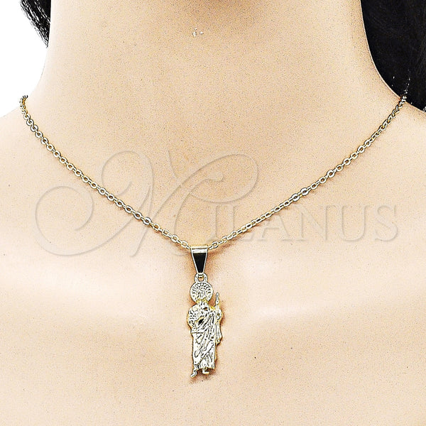 Gold Filled Pendant — Fancy Pendant San Judas Design Polished 05. — alternate product view — SKU 157021 | Oro Laminado dije — elegante Pendant San Judas diseño pulido 05. — SKU 157021