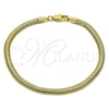 Oro Laminado Basic Bracelet, Gold Filled Style Rat Tail Design, Polished, Golden Finish, 04.213.0271.08 (04 MM Thickness, 8 Inches Length)