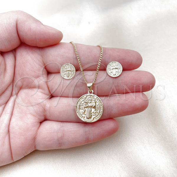 Gold Filled Ring — Earring and Pendant Adult Set San Benito Design — alternate product view — SKU 157109 | Oro Laminado anillo — Earring and Pendant Adult Set San Benito diseño — SKU 157109