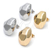 Oro Laminado Stud Earring, Gold Filled Style Hollow Design, Polished, Golden Finish, 02.195.0299