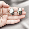 Rhodium Gold Filled Stud Earring, Hollow Design, Polished, Rhodium Finish, 02.195.0299.1