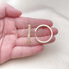 Oro Laminado Huggie Hoop, Gold Filled Style with White Cubic Zirconia, Polished, Golden Finish, 02.195.0300.30