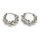 White Gold Filled Huggie Hoop, Twist Design, Polished, Rhodium Finish, 02.195.0302.1.25