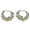 Rhodium Gold Filled Huggie Hoop, Twist Design, Polished, Rhodium Finish, 02.195.0302.1.25
