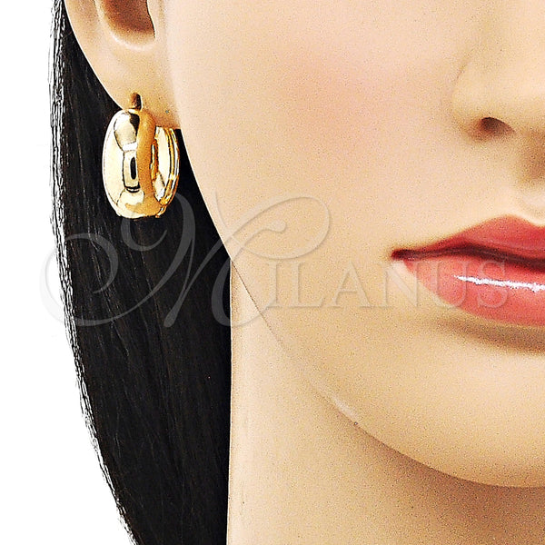 Gold Filled Hoop Earrings — Huggie Hoop Polished 02. — alternate product view — SKU 157140 | Oro Laminado aretes de aro — Huggie Hoop pulido 02. — SKU 157140