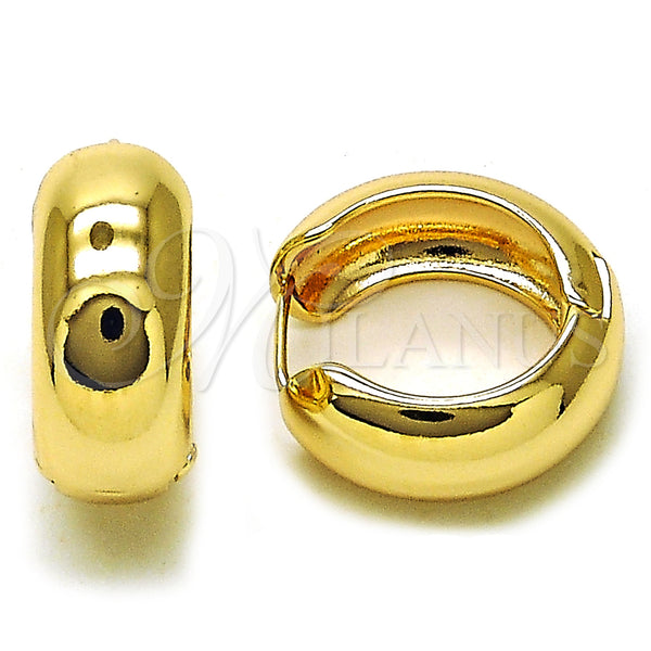 Gold Filled Hoop Earrings — Huggie Hoop Polished 02. — main product view — SKU 157140 | Oro Laminado aretes de aro — Huggie Hoop pulido 02. — SKU 157140