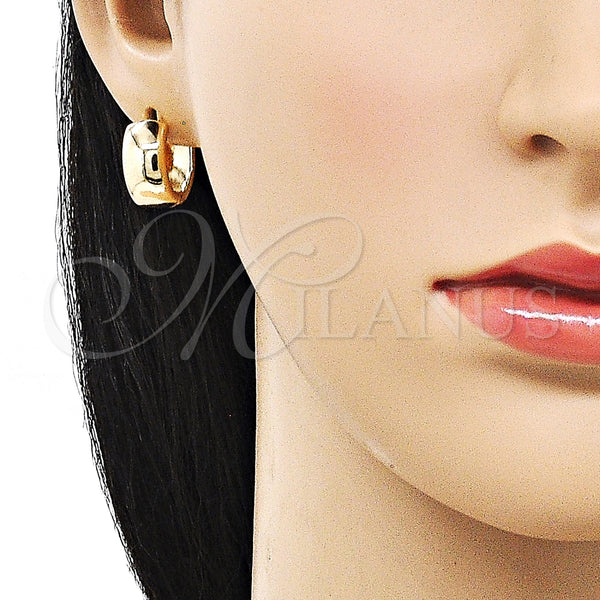 Gold Filled Hoop Earrings — Huggie Hoop Polished 02. — alternate product view — SKU 157145 | Oro Laminado aretes de aro — Huggie Hoop pulido 02. — SKU 157145