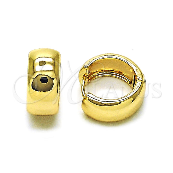 Gold Filled Hoop Earrings — Huggie Hoop Polished 02. — main product view — SKU 157145 | Oro Laminado aretes de aro — Huggie Hoop pulido 02. — SKU 157145