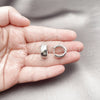 White Gold Filled Huggie Hoop, Polished, Rhodium Finish, 02.195.0307.1.16
