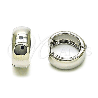 White Gold Filled Huggie Hoop, Polished, Rhodium Finish, 02.195.0307.1.16