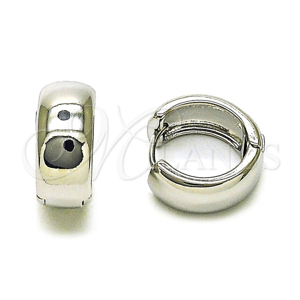White Gold Filled Huggie Hoop, Polished, Rhodium Finish, 02.195.0307.1.16