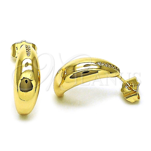 Gold Filled Ring — Stud Earring with White Micro Pave Polished 02. — main product view — SKU 157154 | Oro Laminado anillo — Stud Earring with blanco Micro Pave pulido 02. — SKU 157154