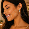 White Gold Filled Ring — Stud Earring with White Micro Pave Polished 02. — alternate product view — SKU 157155 | Oro Laminado Blanco anillo — Stud Earring with blanco Micro Pave pulido 02. — SKU 157155