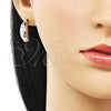 Rhodium Gold Filled Stud Earring, with White Micro Pave, Polished, Rhodium Finish, 02.195.0309.1