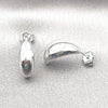 Rhodium Gold Filled Stud Earring, with White Micro Pave, Polished, Rhodium Finish, 02.195.0309.1