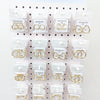 Medium Rotating Display, 72 Assorted Hoops Earrings, Oro Laminado with Free Display