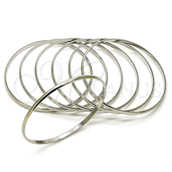 White Gold Filled Jewelry — Semanario Bangle Polished 07.63. 03 MM Thickness Size — main product view — SKU 157162 | Oro Laminado Blanco joyería — Semanario Bangle pulido 07.63. 03 MM Thickness Size — SKU 157162