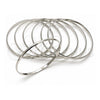 White Gold Filled Semanario Bangle, Polished, Rhodium Finish, 07.63.0206.1.05 (03 MM Thickness, Size 5 (2.50 Diameter))