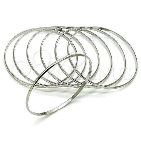 Rhodium Plated Semanario Bangle, Polished, Rhodium Finish, 07.63.0206.1.06