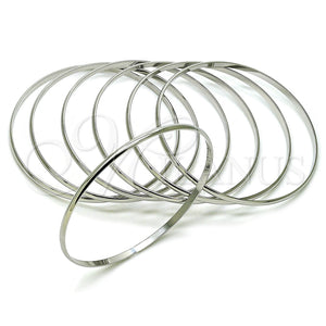 White Gold Filled Jewelry — Semanario Bangle Polished 07.63. 03 MM Thickness Size — main product view — SKU 157164 | Oro Laminado Blanco joyería — Semanario Bangle pulido 07.63. 03 MM Thickness Size — SKU 157164