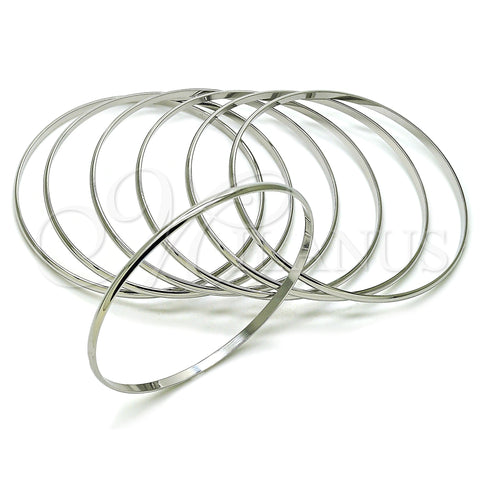 Rhodium Gold Filled Semanario Bangle, Polished, Rhodium Finish, 07.63.0206.1.06 (03 MM Thickness, Size 6 (2.75 Diameter))