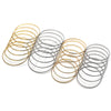 Rhodium Gold Filled Semanario Bangle, Polished, Rhodium Finish, 07.63.0206.1.06 (03 MM Thickness, Size 6 (2.75 Diameter))