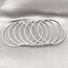 Rhodium Gold Filled Semanario Bangle, Polished, Rhodium Finish, 07.63.0207.1.05 (03 MM Thickness, Size 5 (2.50 Diameter))