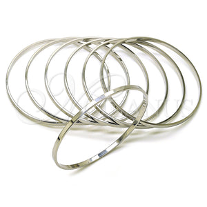 White Gold Filled Jewelry — Semanario Bangle Polished 07.63. 03 MM Thickness Size — main product view — SKU 157168 | Oro Laminado Blanco joyería — Semanario Bangle pulido 07.63. 03 MM Thickness Size — SKU 157168
