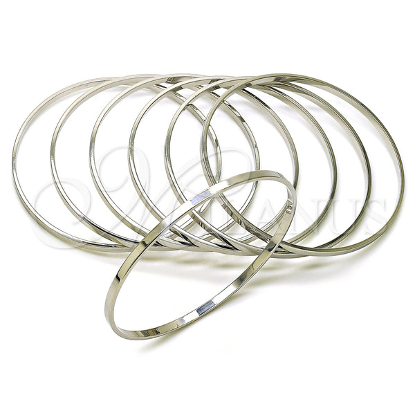 White Gold Filled Jewelry — Semanario Bangle Polished 07.63. 03 MM Thickness Size — main product view — SKU 157168 | Oro Laminado Blanco joyería — Semanario Bangle pulido 07.63. 03 MM Thickness Size — SKU 157168