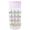 Medium Rotating Display, 80 Assorted Earring Pendant Sets, Oro Laminado with Free Display