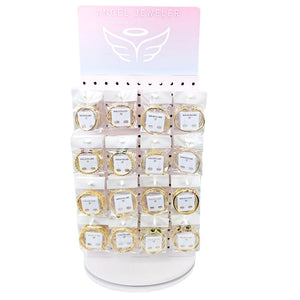 Gold Filled Jewelry — Medium Rotating Display 80 Assorted Bangles with Free — main product view — SKU 157180 | Oro Laminado joyería — Medium Rotating Display 80 Assorted Bangles with Free — SKU 157180
