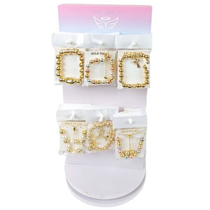 Gold Filled Bracelet — Small Rotating Display 36 Assorted Bracelets with Free — main product view — SKU 157187 | Oro Laminado brazalete — Small Rotating Display 36 Assorted Bracelets with Free — SKU 157187