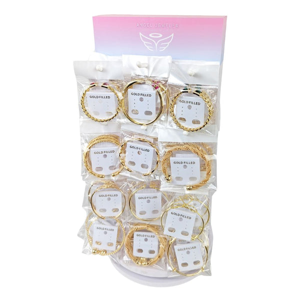 Gold Filled Jewelry — Small Rotating Display 36 Bangles with Free Display — alternate product view — SKU 157191 | Oro Laminado joyería — Small Rotating Display 36 Bangles with Free Display — SKU 157191