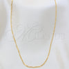 Oro Laminado Basic Necklace, Gold Filled Style Singapore Design, Polished, Golden Finish, 5.223.028.22 (0.40 Gauge, 02 MM Thickness, 22 Inches Length)