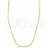Oro Laminado Basic Necklace, Gold Filled Style Singapore Design, Polished, Golden Finish, 5.223.028.22 (0.40 Gauge, 02 MM Thickness, 22 Inches Length)