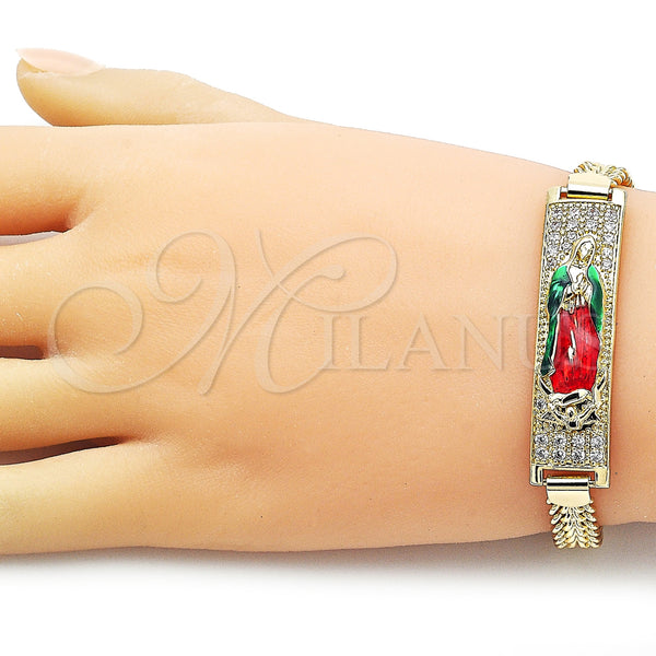 Gold Filled Bracelet — ID Bracelet Guadalupe and Miami Cuban Design with — alternate product view — SKU 157207 | Oro Laminado brazalete — ID Bracelet Guadalupe and Miami Cuban diseño with — SKU 157207