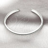 Rhodium Gold Filled Individual Bangle, with White Cubic Zirconia, Polished, Rhodium Finish, 07.60.0012.1 (06 MM Thickness, One size fits all)