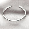 Rhodium Gold Filled Individual Bangle, with White Cubic Zirconia, Polished, Rhodium Finish, 07.60.0012.1 (06 MM Thickness, One size fits all)