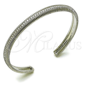 White Gold Filled Jewelry — Individual Bangle with White Cubic Zirconia Polished 07.60. — main product view — SKU 157251 | Oro Laminado Blanco joyería — Individual Bangle with blanco Cubic Zirconia pulido 07.60. — SKU 157251