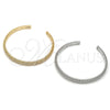 Rhodium Gold Filled Individual Bangle, with White Cubic Zirconia, Polished, Rhodium Finish, 07.60.0012.1 (06 MM Thickness, One size fits all)