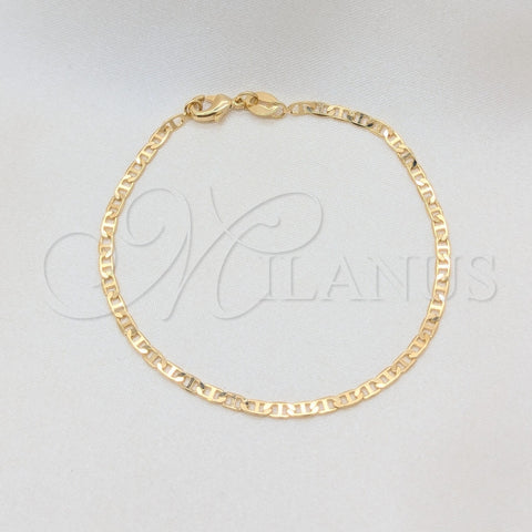 Oro Laminado Basic Necklace, Gold Filled Style Mariner Design, Polished, Golden Finish, 04.32.0007.07