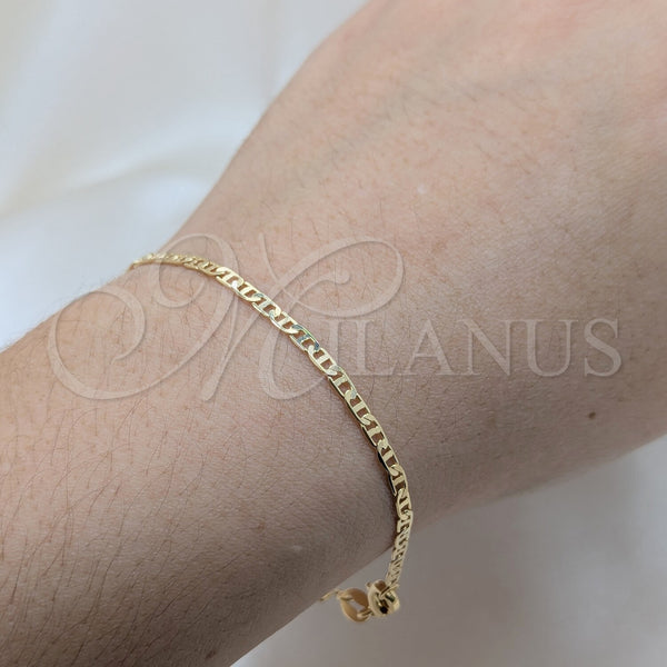 Gold Filled Necklace — Basic Necklace Mariner Design Polished 04.32. 0.80 Gauge — alternate product view — SKU 157280 | Oro Laminado collar — básico Necklace Mariner diseño pulido 04.32. 0.80 Gauge — SKU 157280