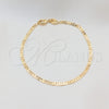 Oro Laminado Basic Necklace, Gold Filled Style Mariner Design, Polished, Golden Finish, 04.32.0007.07 (0.80 Gauge, 01 MM Thickness, 7 Inches Length)