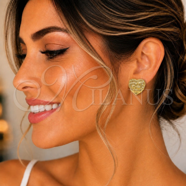 Gold Filled Ring — Stud Earring Heart Design Polished 02. — alternate product view — SKU 157285 | Oro Laminado anillo — Stud Earring corazón diseño pulido 02. — SKU 157285