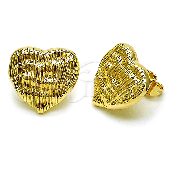 Gold Filled Ring — Stud Earring Heart Design Polished 02. — main product view — SKU 157285 | Oro Laminado anillo — Stud Earring corazón diseño pulido 02. — SKU 157285