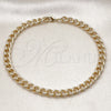 Oro Laminado Basic Anklet, Gold Filled Style Miami Cuban Design, Polished, Golden Finish, 03.63.2284.10 (150 Gauge, 06 MM Thickness, 10 Inches Length)