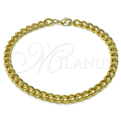 Gold Filled Anklet — Basic Anklet Miami Cuban Design Polished 03.63. Gauge for wholesale, main product view