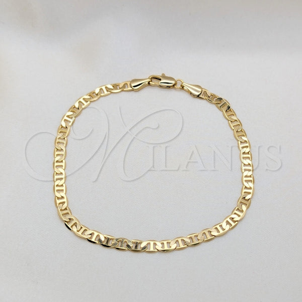 Oro Laminado Basic Bracelet, Gold Filled Style Mariner Design, Polished, Golden Finish, 03.419.0007.07
