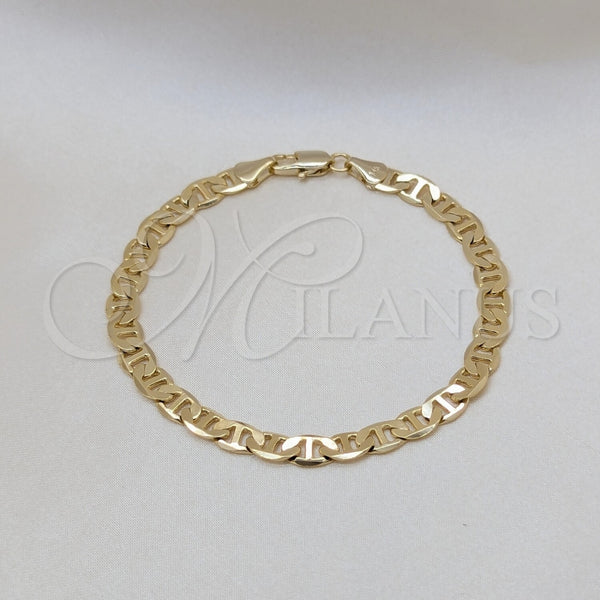 Oro Laminado Basic Bracelet, Gold Filled Style Mariner Design, Polished, Golden Finish, 03.419.0024.07