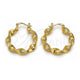 Oro Laminado Medium Hoop, Gold Filled Style Twist Design, Matte Finish, Golden Finish, 02.170.0503.30